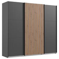 Schwebetürenschrank Andorra Eiche/Graphitfarben B: 300 cm - Eichefarben/Graphitfarben, MODERN, Holzwerkstoff (300/216/65cm) - MID.YOU