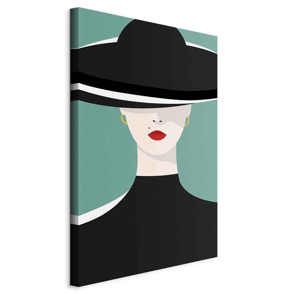 Leinwandbild Feminity Schwarz Mintgrün B: 60 Cm