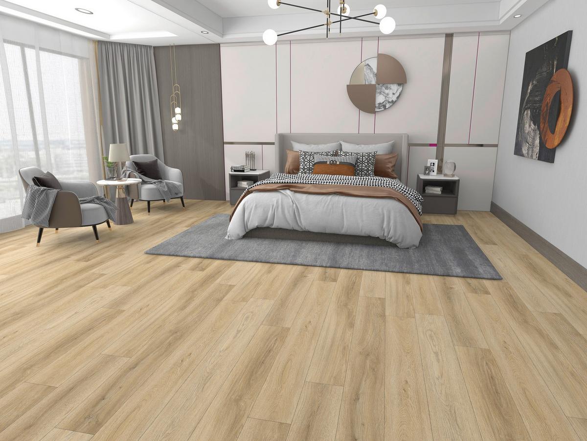Vinylboden Eiche Graubraun Landhausdiele Klick-Vinyl - Graubraun, Basics, Kunststoff/Stein (23/128/0,57cm) - Econfloor