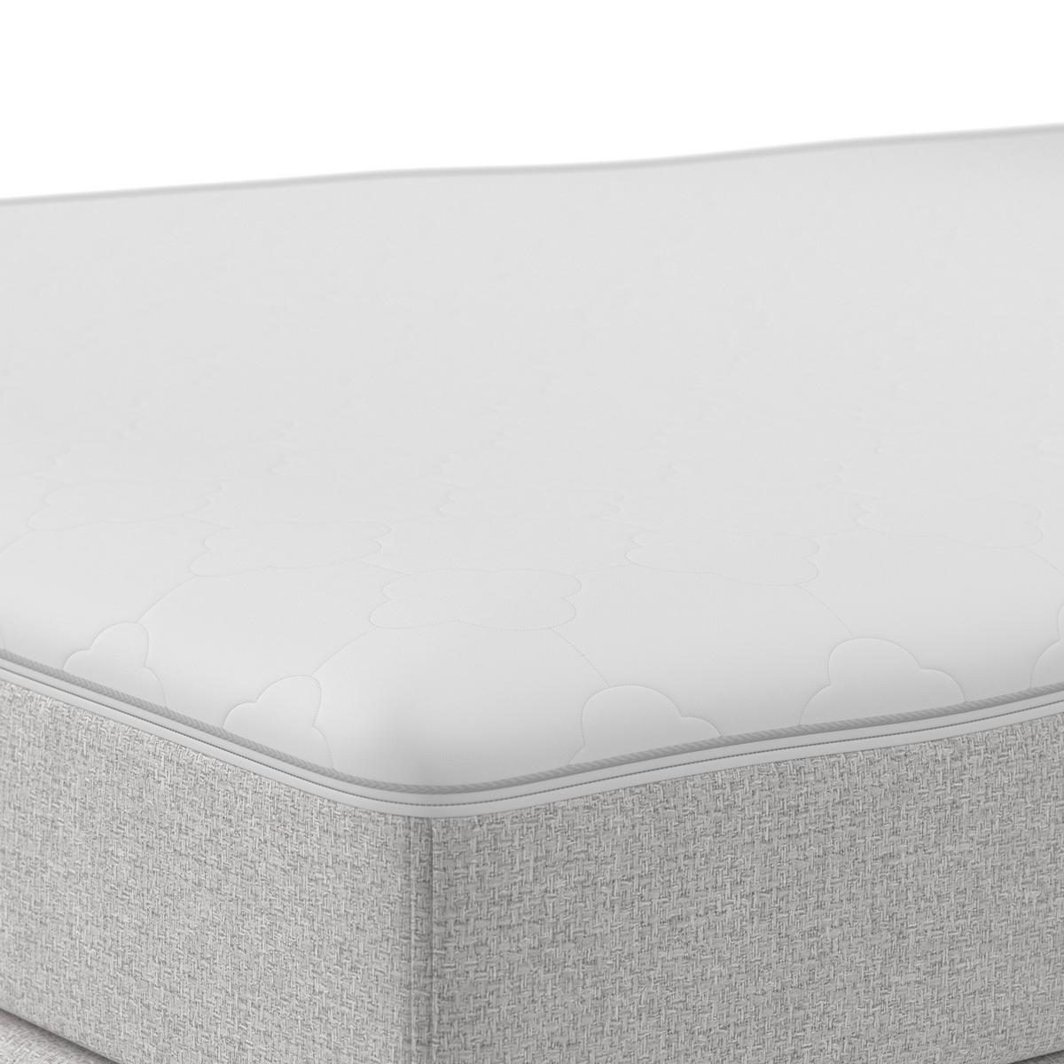 Boxspringová postel MARCO 140x200, světle šedá - černá/světle šedá, Moderní, dřevo/textil (140/200cm) - Bessagi Home
