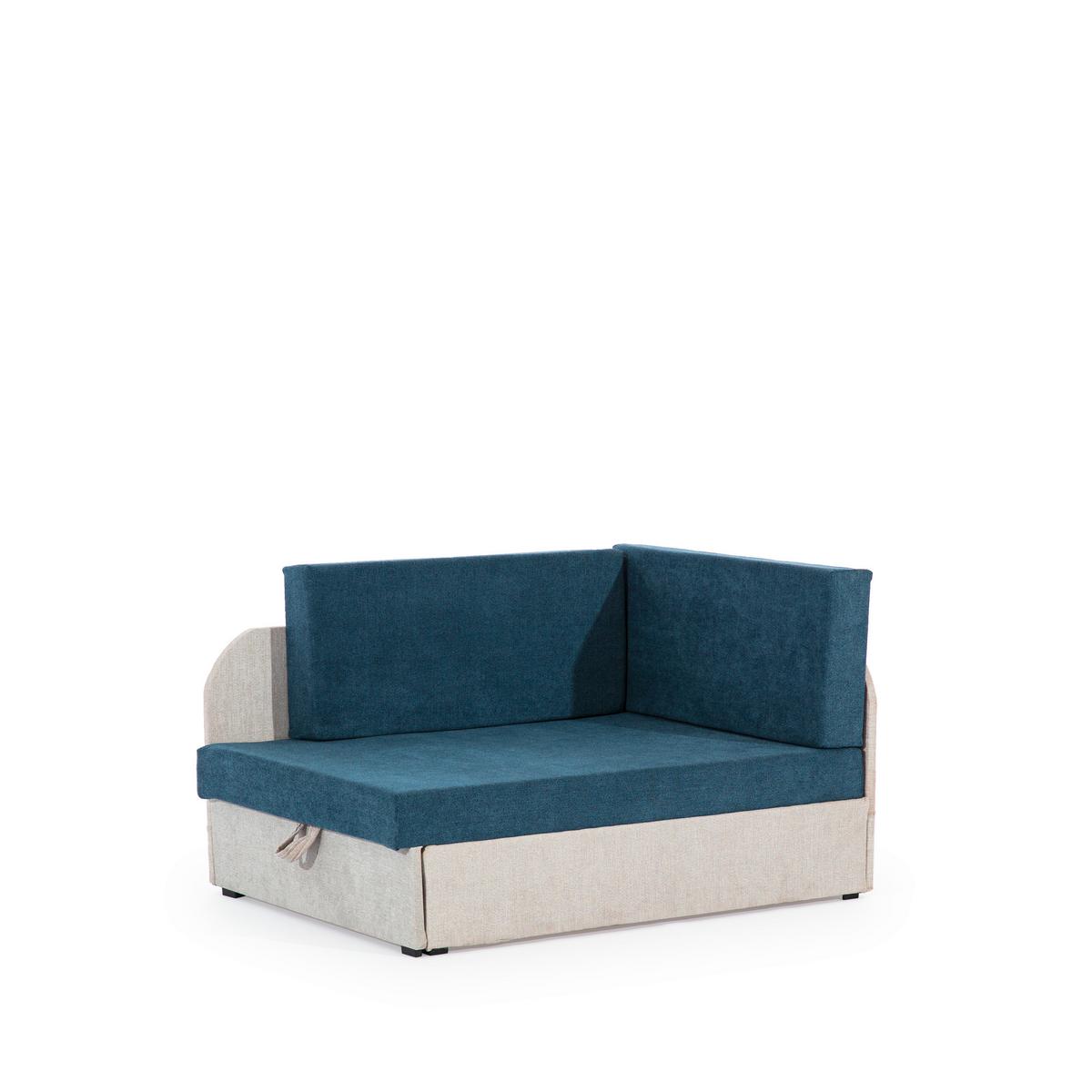 Récamiere Rosa Rechts Blau, Hellgrau, B: 104 Cm - Blau/Hellgrau, Design, Textil (104/60/75cm) - MID.YOU