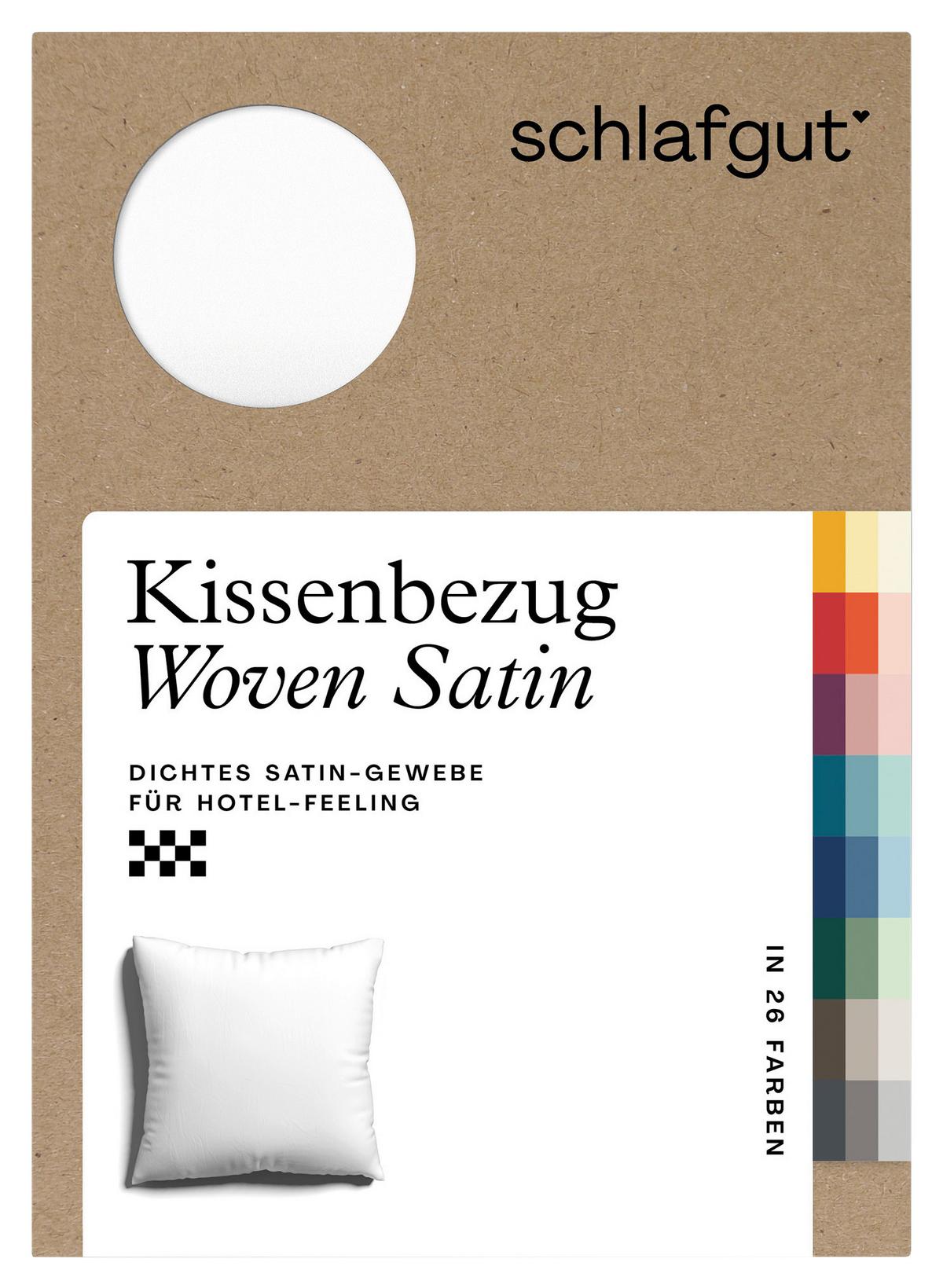 Kissenhülle Woven Satin - Weiß, Basics, Textil (40/40cm) - Schlafgut