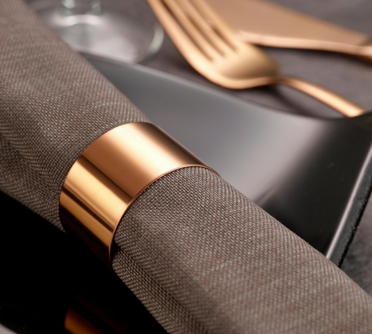 Serviettenringeset Ew-Nr-2109k - Kupferfarben, Basics, Metall (4/2,5cm) - Echtwerk