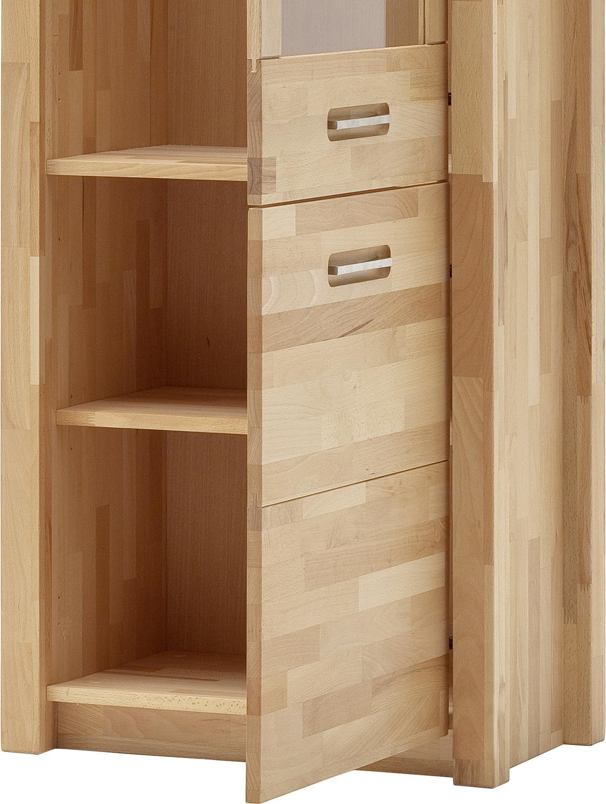 Vitrine Buchefarben, B: 66 Cm - Buchefarben, Design, Glas/Holz (66/203/40cm) - MID.YOU