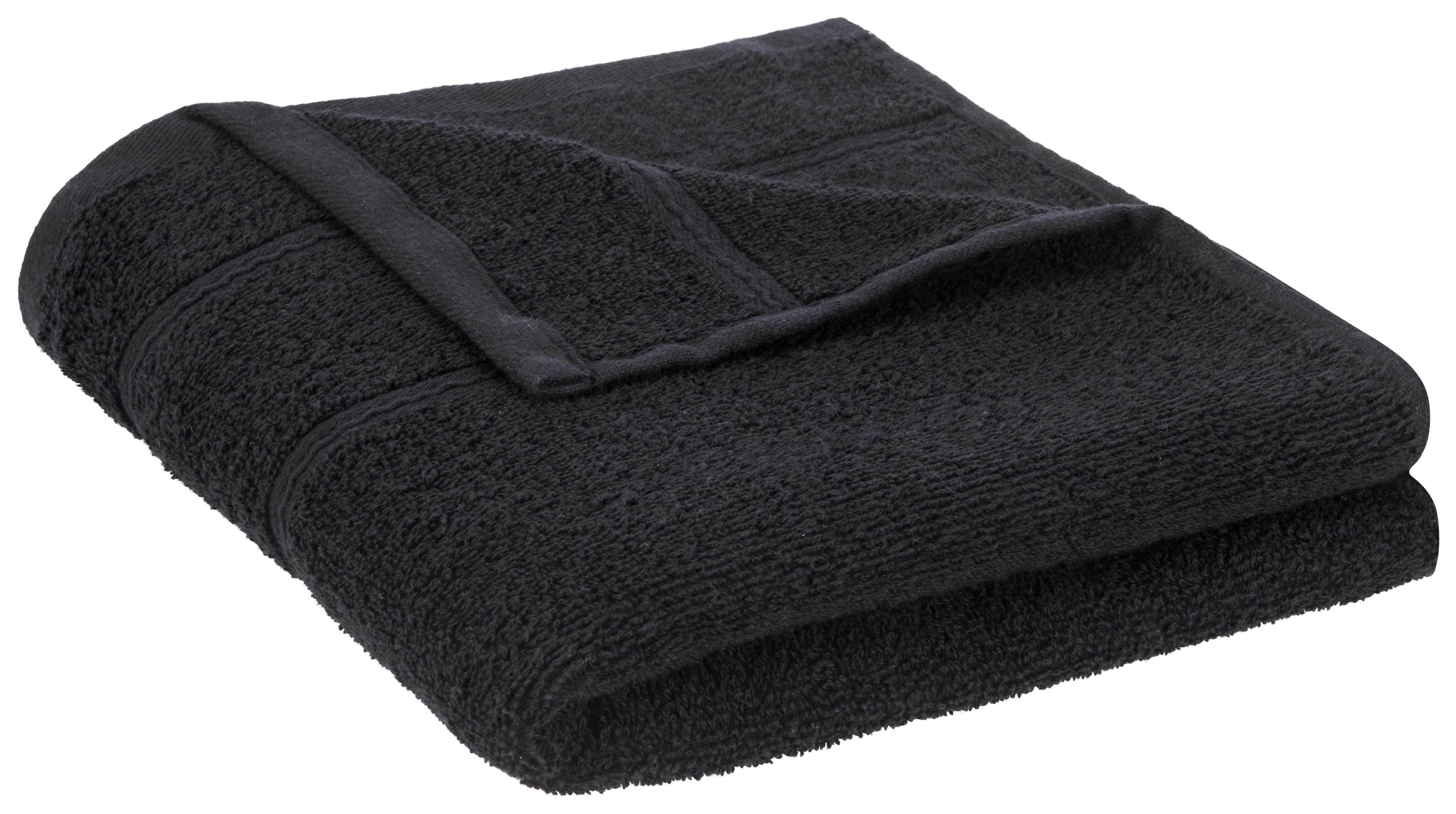 RUČNÍK Melanie, 50/100cm, černá - černá, textil (50/100cm) - Modern Living