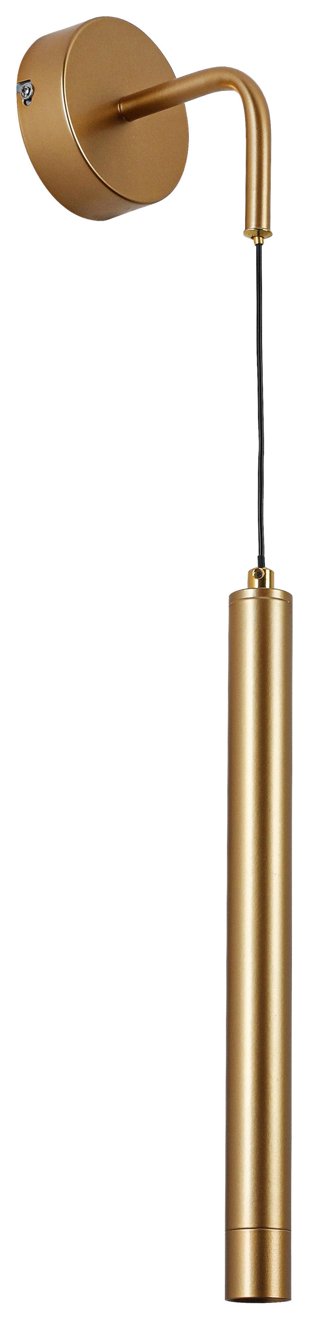 NÁSTENNÉ LED SVIETIDLO TOLLI - zlatá, Konventionell, kov/plast (12/9/50cm) - Mömax