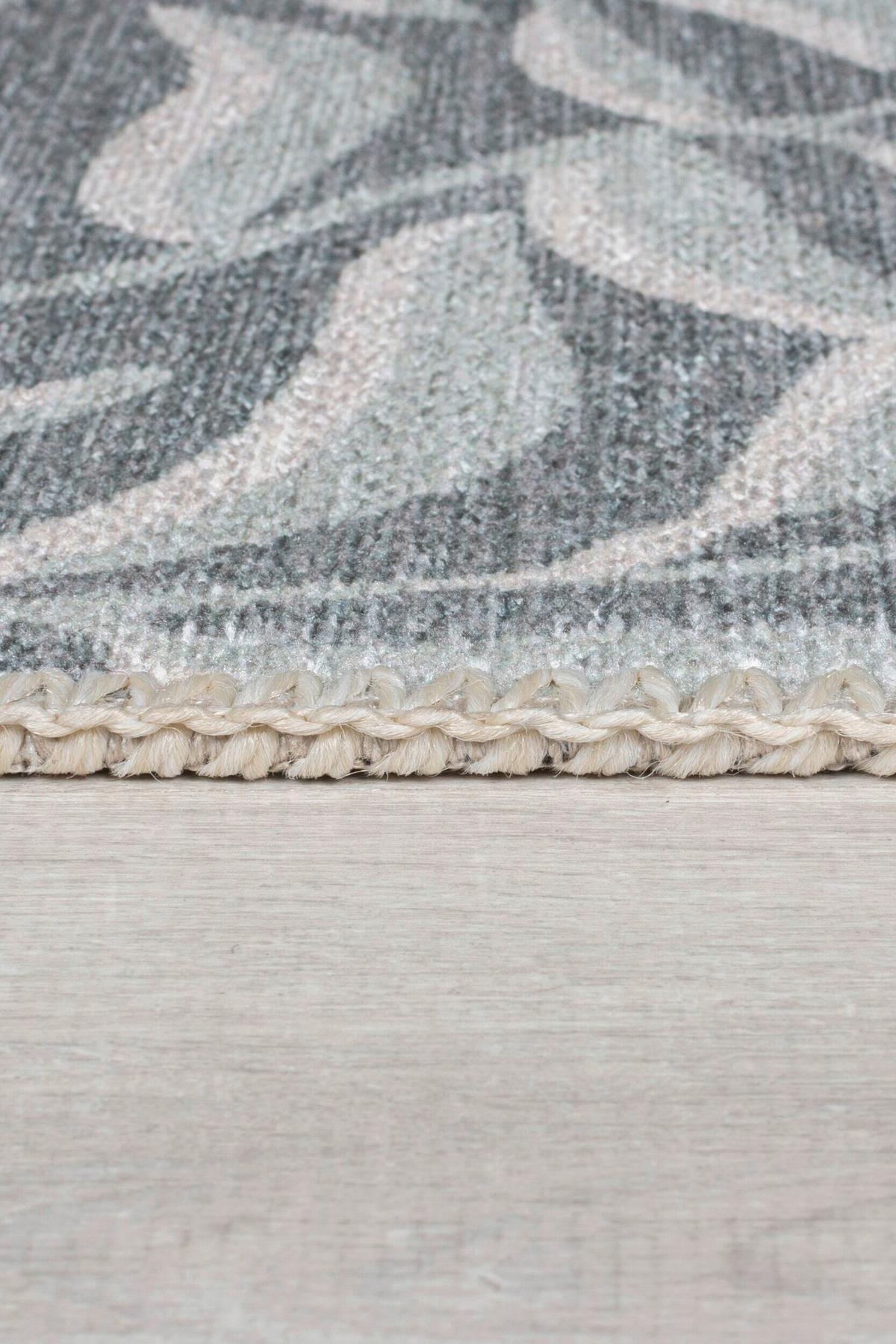 Flachwebteppich Wallace Leaves Green 80x150 - Grün, Basics, Textil (80/150cm)