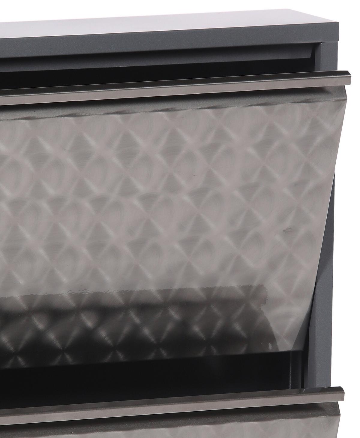Schuhkipper Mac Grau Metall 2 Klappen B: 50 Cm - Grau, Basics, Metall (50/70/13cm)