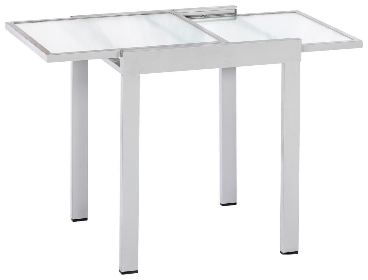 Gartenmöbel Set 3-Tlg Amalfi aus Metall/Kunststoff - Silberfarben/Braun, MODERN, Kunststoff/Metall - Gardenson