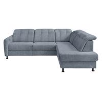 Ecksofa Minori Chenille Hellblau, S: 270x198 cm - Schwarz/Hellblau, MODERN, Textil (270/198cm) - Livetastic