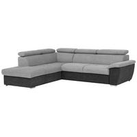 Ecksofa Mit Schlaffunktion Antero Und Bettkasten Hellgrau - Chromfarben/Silberfarben, Design, Textil (216/262cm) - Livetastic