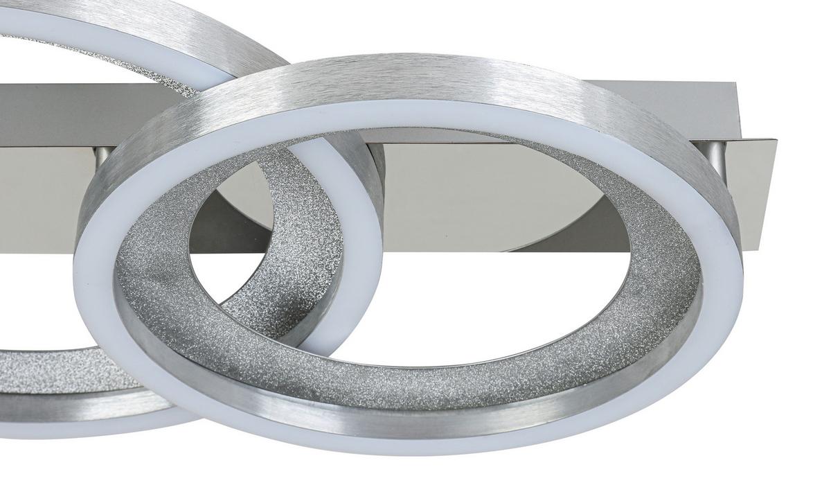 LED-DECKENLEUCHTE CILIA - Chromfarben/Silberfarben, Basics, Kunststoff/Metall (58,5/30,4/8cm) - Luca Bessoni
