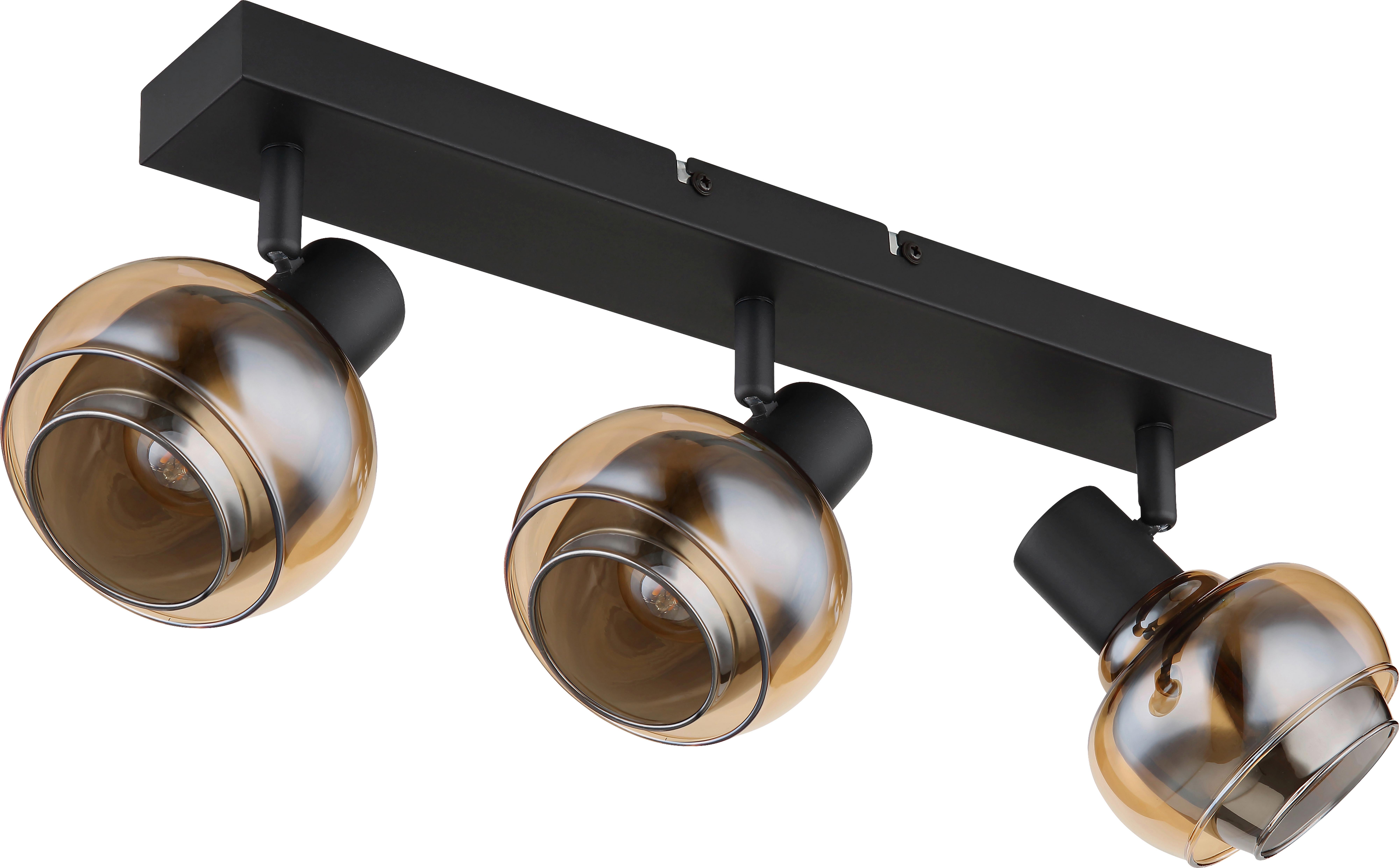 Strahler Samir - Bernsteinfarben/Schwarz, MODERN, Glas/Metall (41/10,5/13,5cm) - James Wood