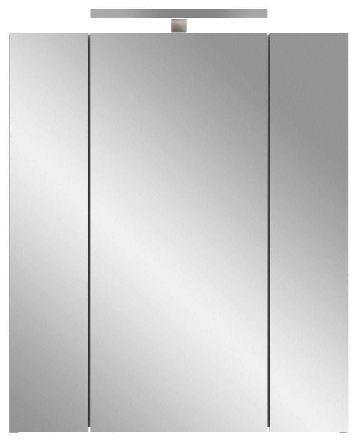 Spiegelschrank Ice Weiß Hg B: 60 cm - Weiß Hochglanz/Weiß, MODERN, Holzwerkstoff (60/70/18cm) - MID.YOU