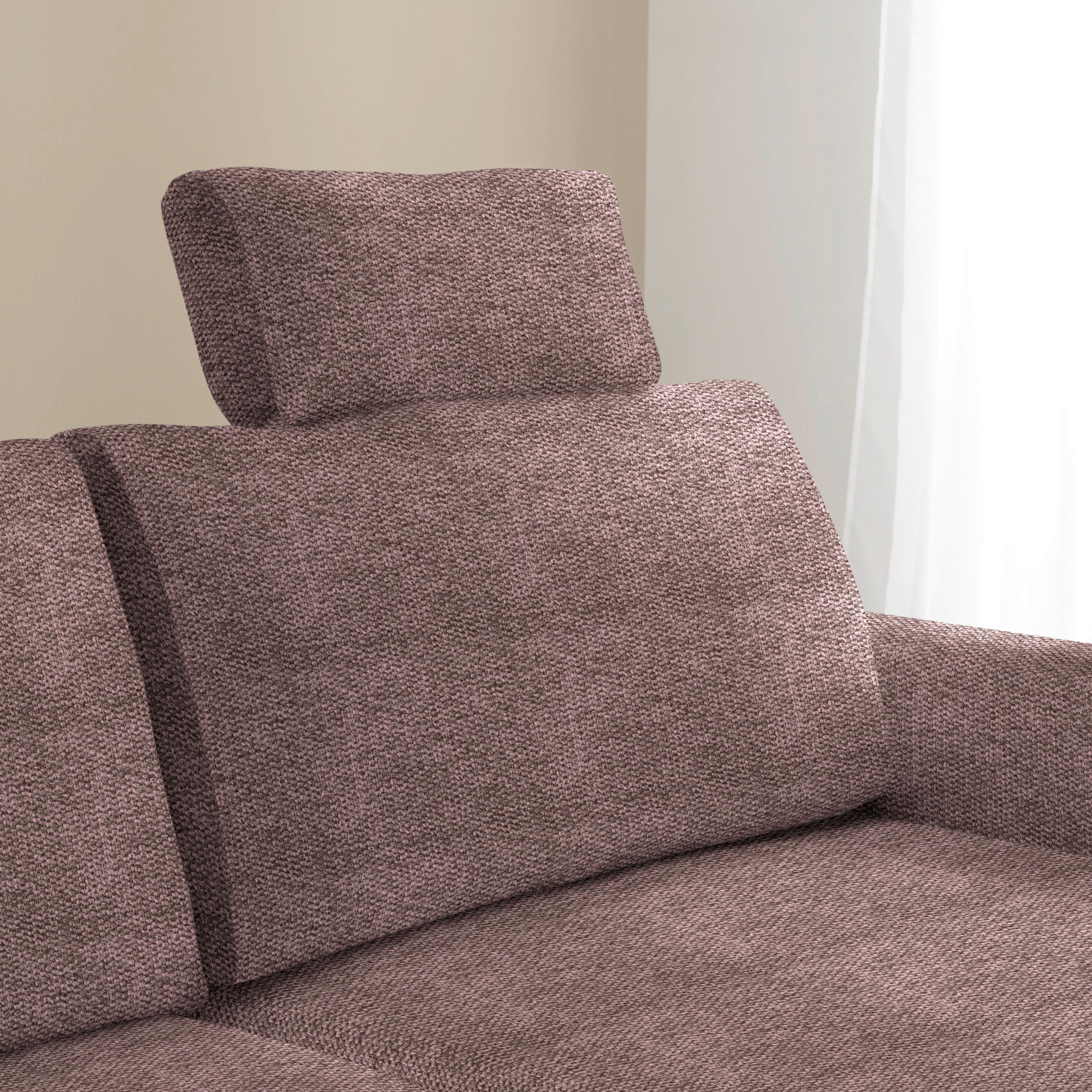 Opěrka hlavy LILLE, šeříkový velur - šeříková, Moderní, textil (58/23/10cm) - Mömax