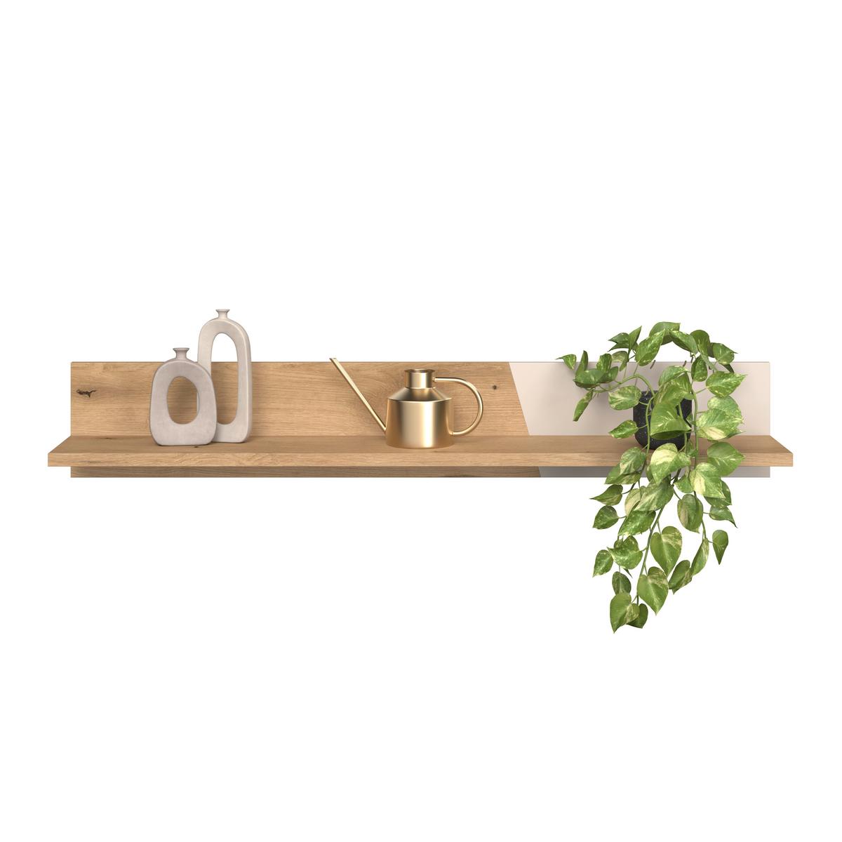 Wandboard Venedig NEW Kaschmir/Eichefarben B: 140 cm - Kaschmir/Eichefarben, MODERN, Holzwerkstoff (140/23/22cm)