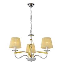 PENDELLEUCHTE 33-55057 DIVA - Chromfarben/Goldfarben, KONVENTIONELL, Metall (60/60/100cm)