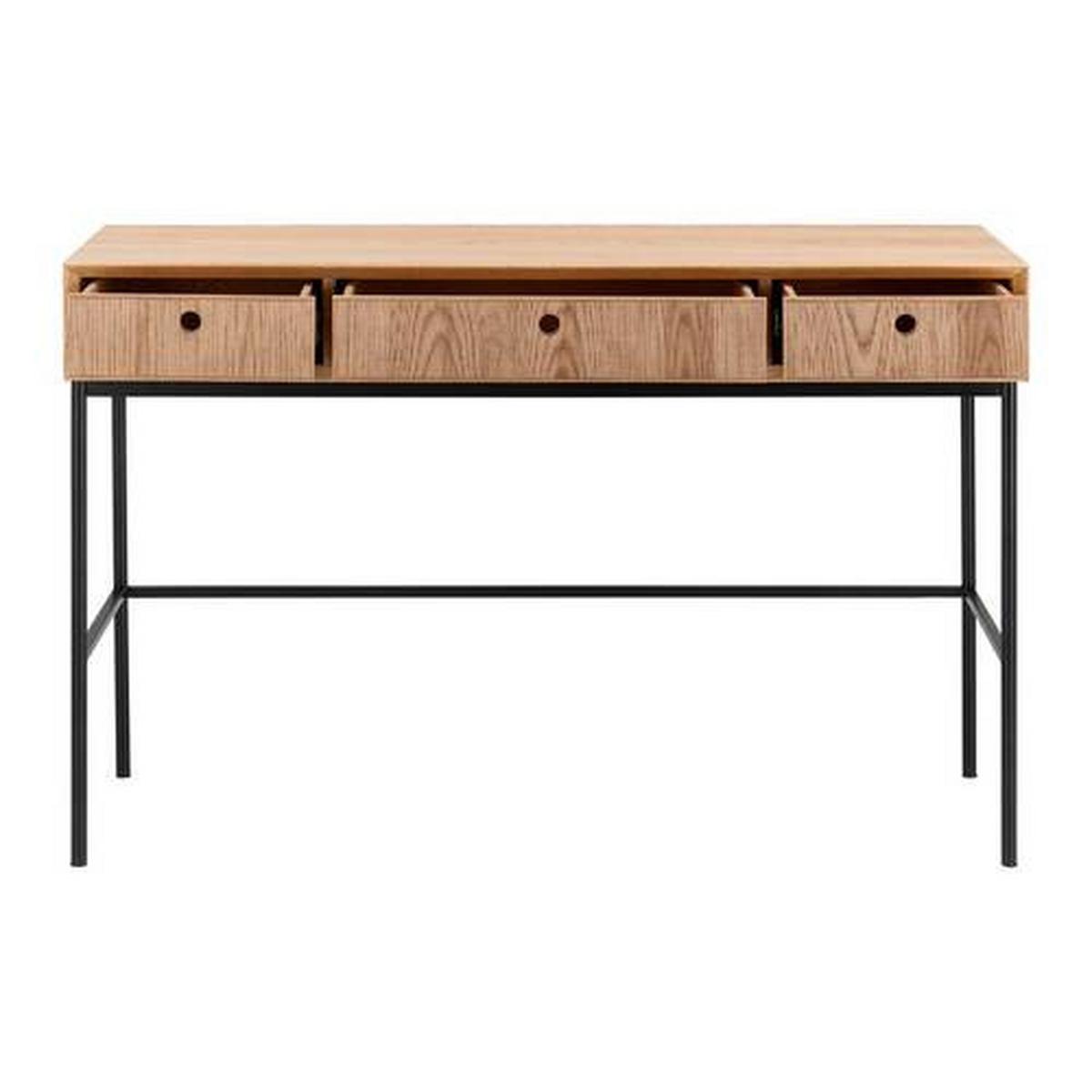 Konzolový stolek MILANO - barvy jasanu, Moderní, kov/dřevo (120/40/77cm) - Bessagi Home