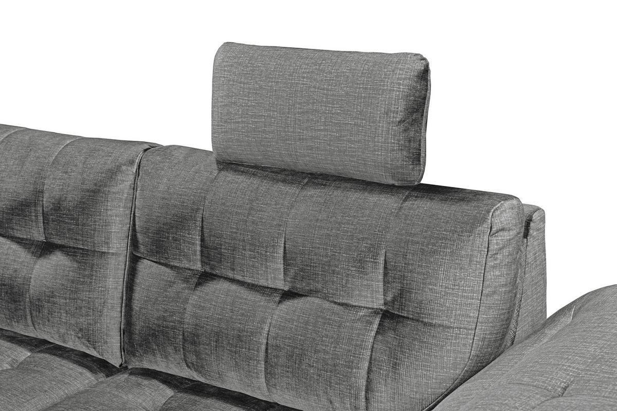 Ecksofa Estrella Grau S: 217x283 cm - Schwarz/Grau, KONVENTIONELL, Textil (217/283cm) - MID.YOU