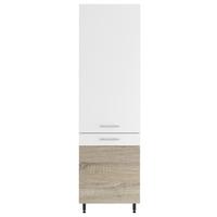 Szekrény Beépíthető Gépekhez Corina - Sonoma tölgy/szürke, Modern, műanyag/faalapú anyag (60/215/58cm)