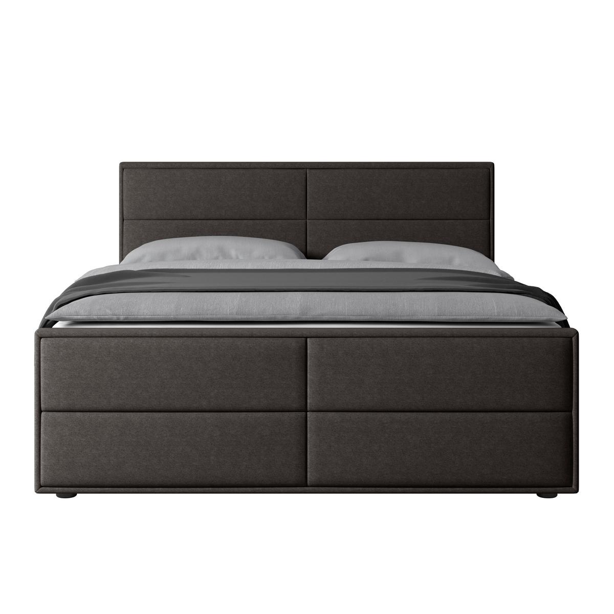 Boxspringbett Verona 180x200 Cm Anthrazit - Anthrazit, MODERN, Holz/Kunststoff (180/200cm) - MID.YOU