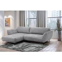 Ecksofa Samoa Grau S: 187x282 cm - Schwarz/Grau, Design, Textil (187/282cm) - Livetastic