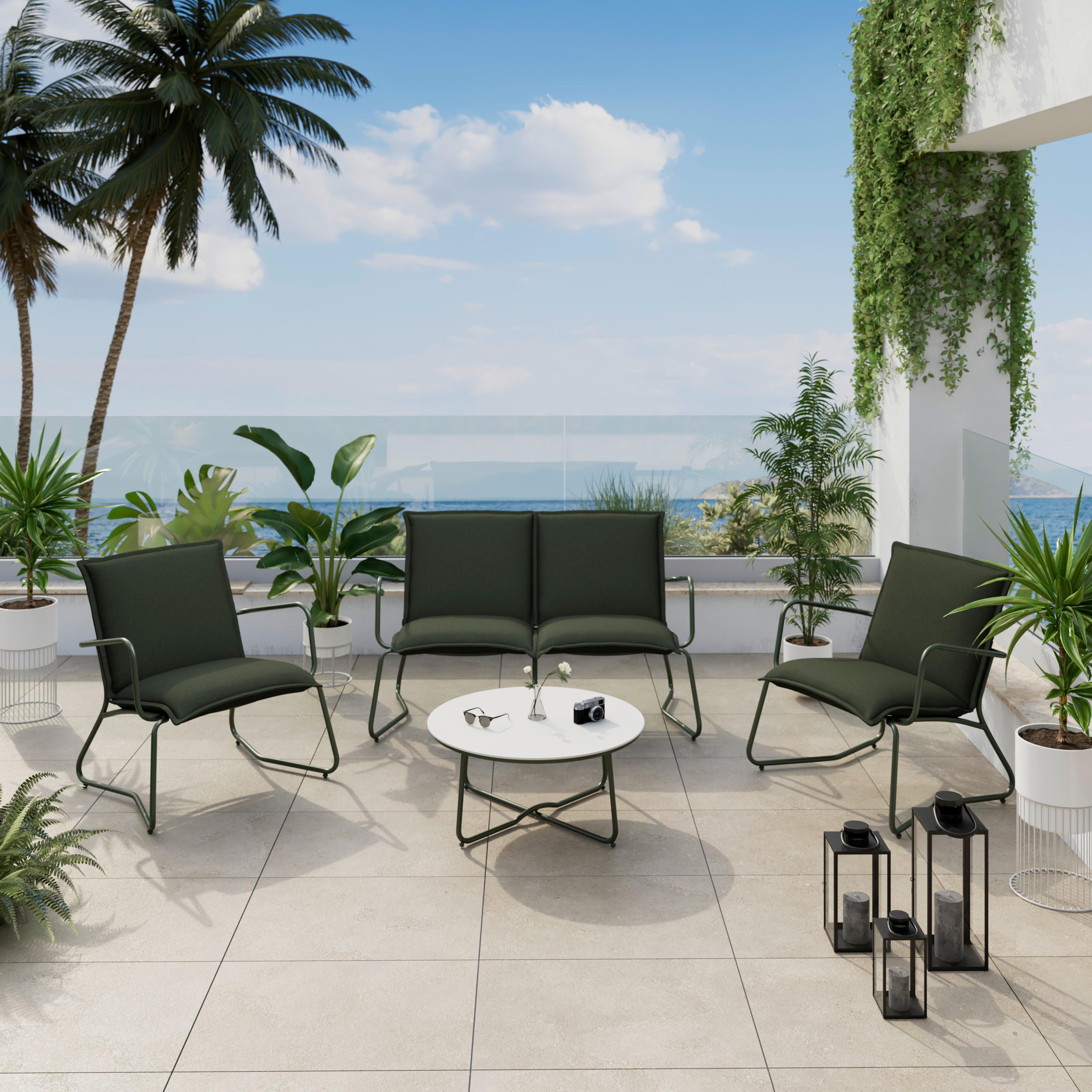 Loungegarnitur Kiel - Hellgrau/Schwarz, MODERN, Textil/Stein (141/78.5/71cm) - Beldano