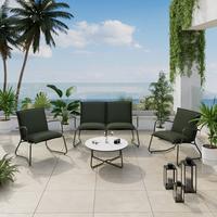 Loungegarnitur Kiel - Hellgrau/Schwarz, MODERN, Textil/Stein (141/78.5/71cm) - Beldano