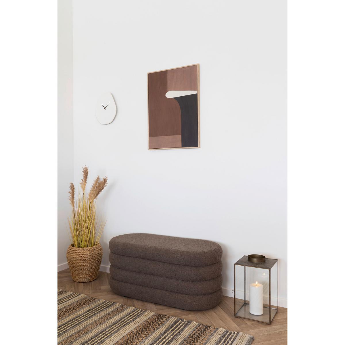 GARDEROBENBANK Dartford Braun B: 103cm - Schwarz/Braun, Design, Textil (103/44/44cm) - MID.YOU
