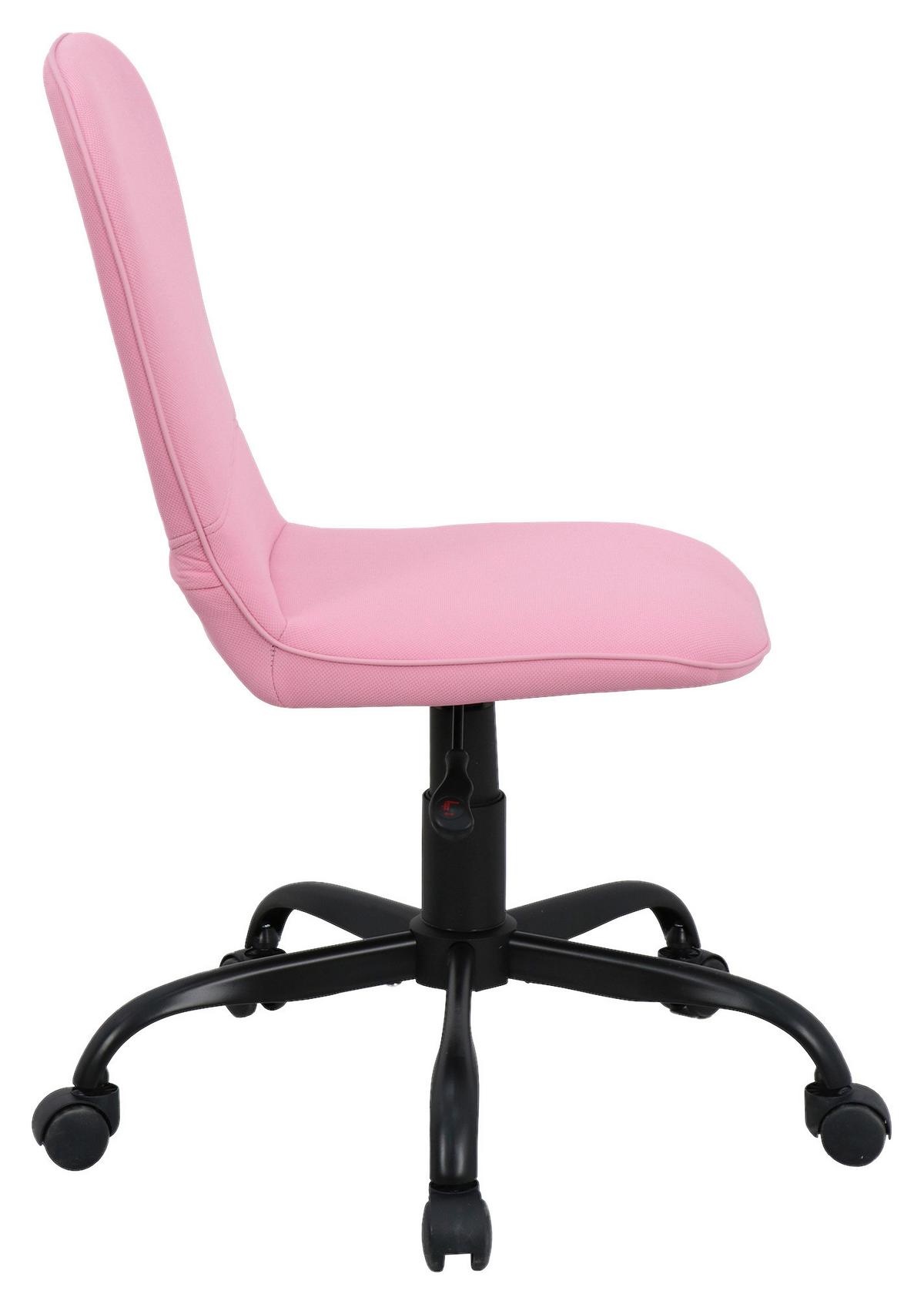 Drehstuhl Trolly - Pink/Schwarz, MODERN, Textil/Metall (42/95/54cm) - MID.YOU