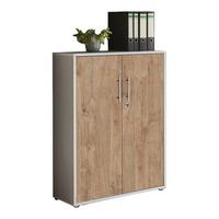 Aktenschrank Office Edition Grau, Eiche Dekor B: 84,4cm - Eichefarben/Grau, MODERN, Holzwerkstoff (84,4/113,6/33cm) - MID.YOU