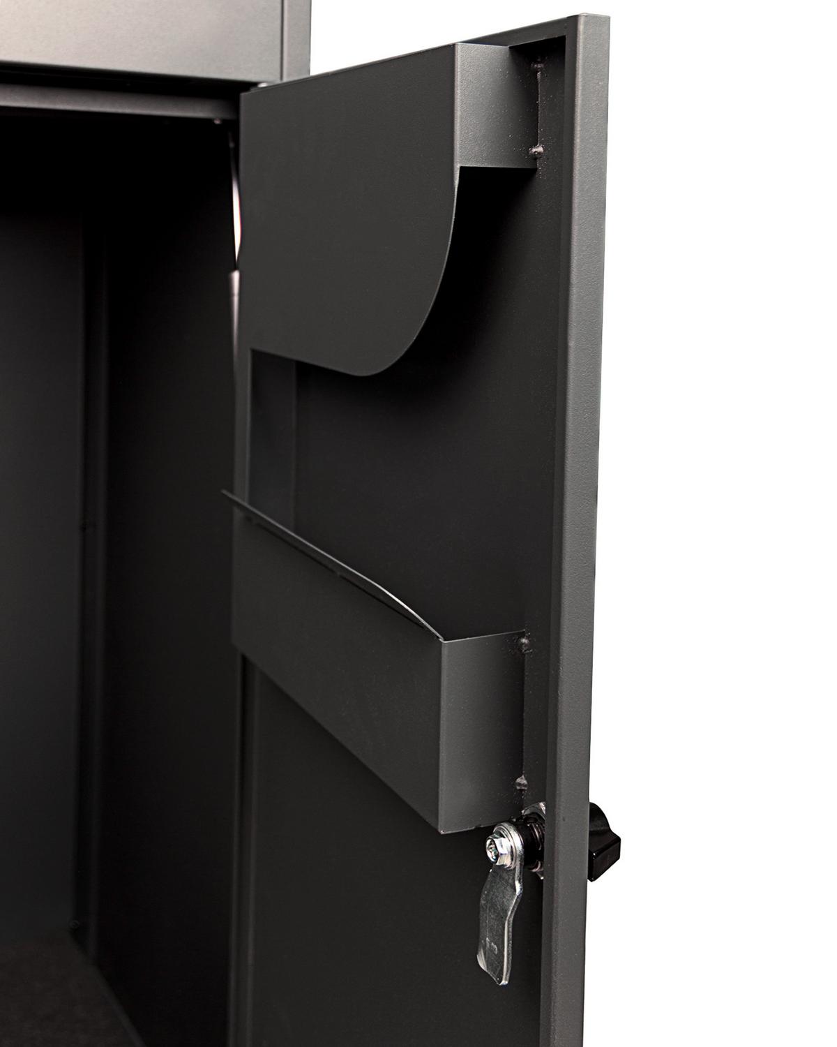 Paketbox Mit 2 Schlüssel Schwarz H: 118,5 Cm - Schwarz, Basics, Metall (39,5/118,5/38,5cm)