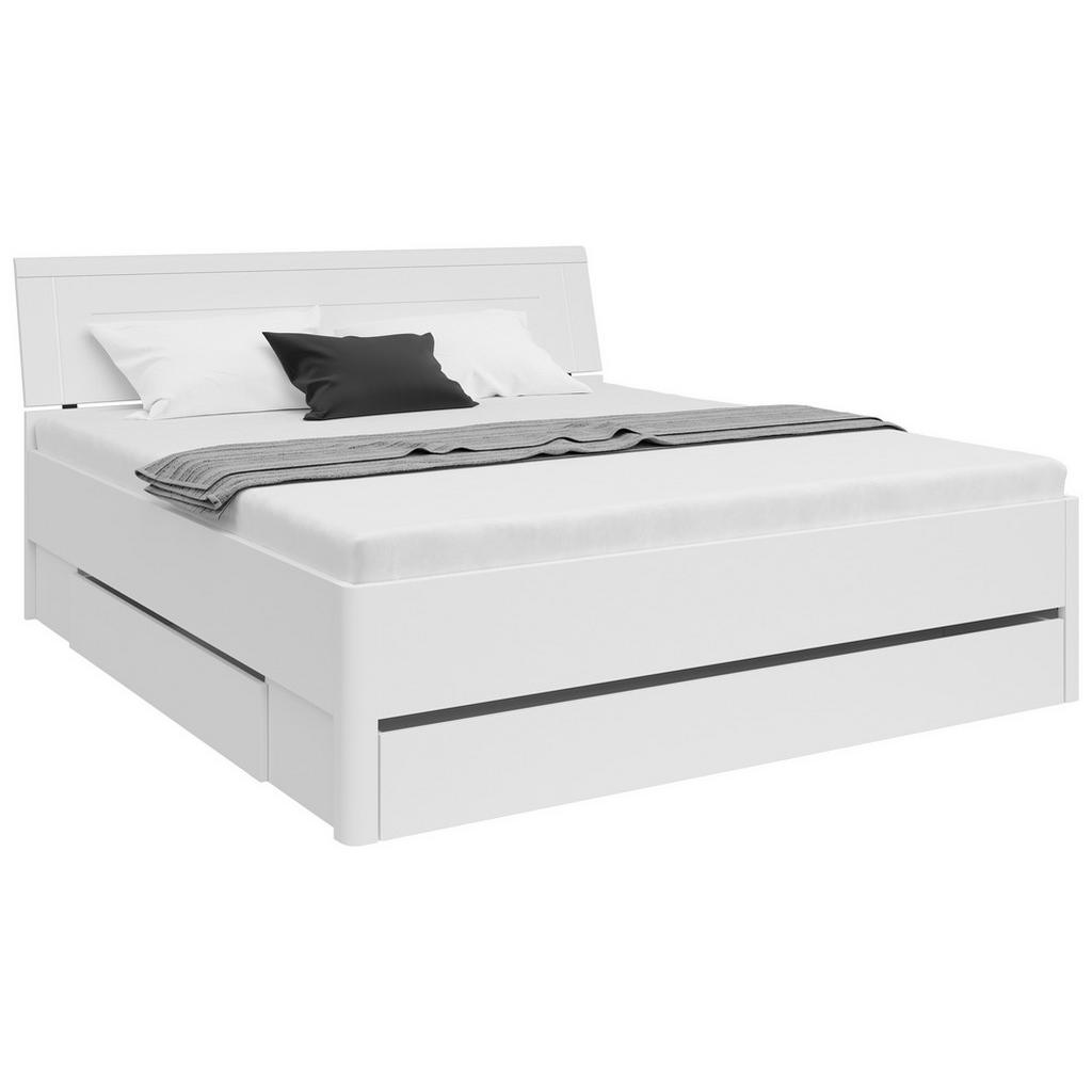 Stauraumbett 180x200 cm Saturn Weiß