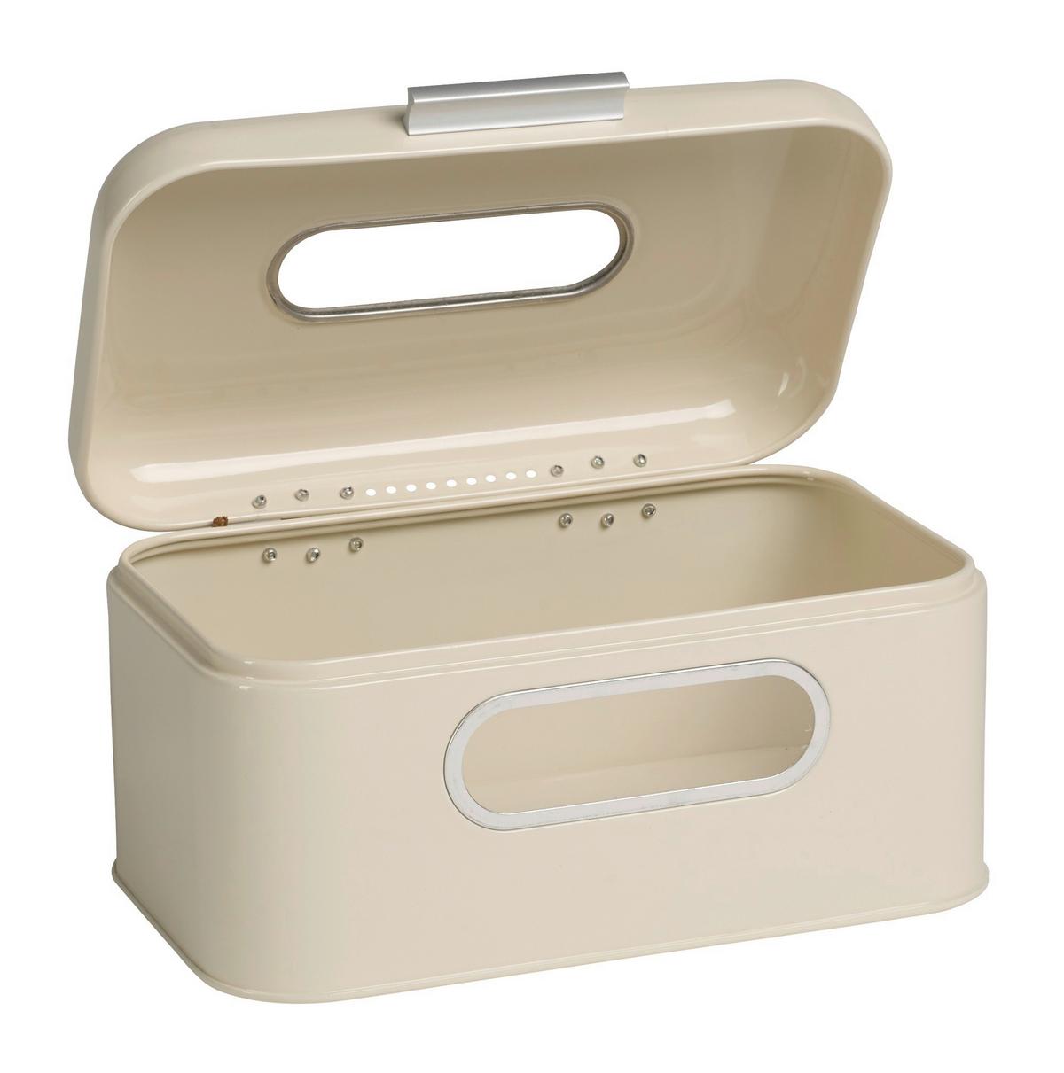 Brotkasten Aus Metall Small Lbh: Ca. 30x20x16,5 Cm - Creme, Trend, Metall (30/20/16,5cm) - Echtwerk