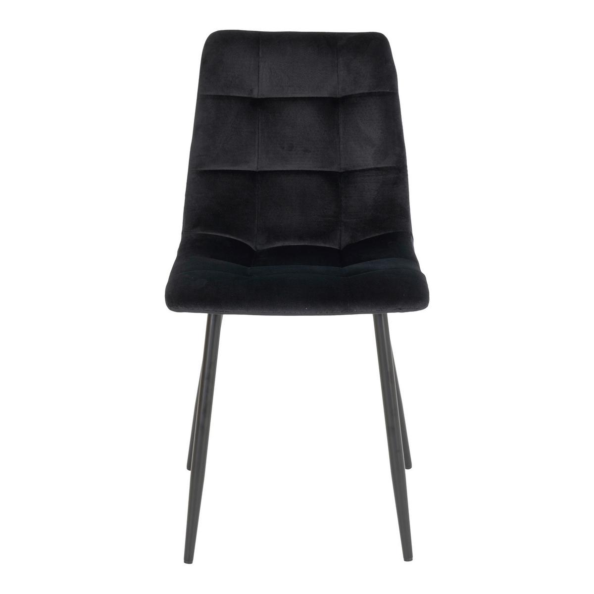 Stuhl-Set Middelfart Schwarz B: 44 cm - Schwarz, MODERN, Textil/Metall (44/86/55cm) - MID.YOU