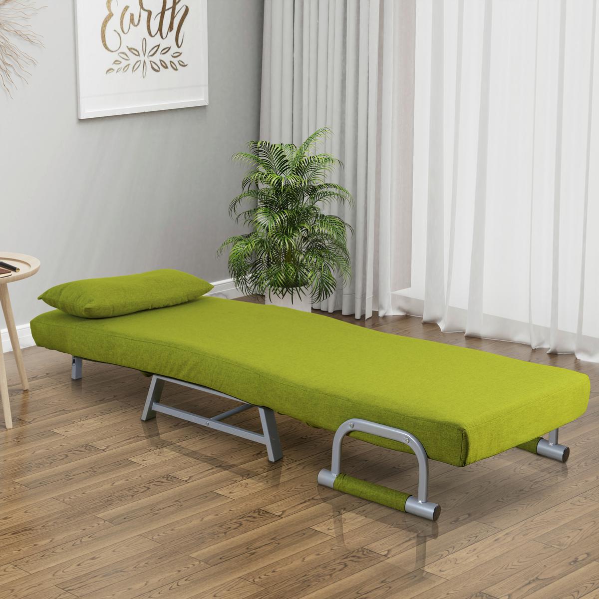 Schlafsessel Kolino Grün 64x95x78 cm - Grau/Grün, MODERN, Textil (64/95/78cm) - MID.YOU