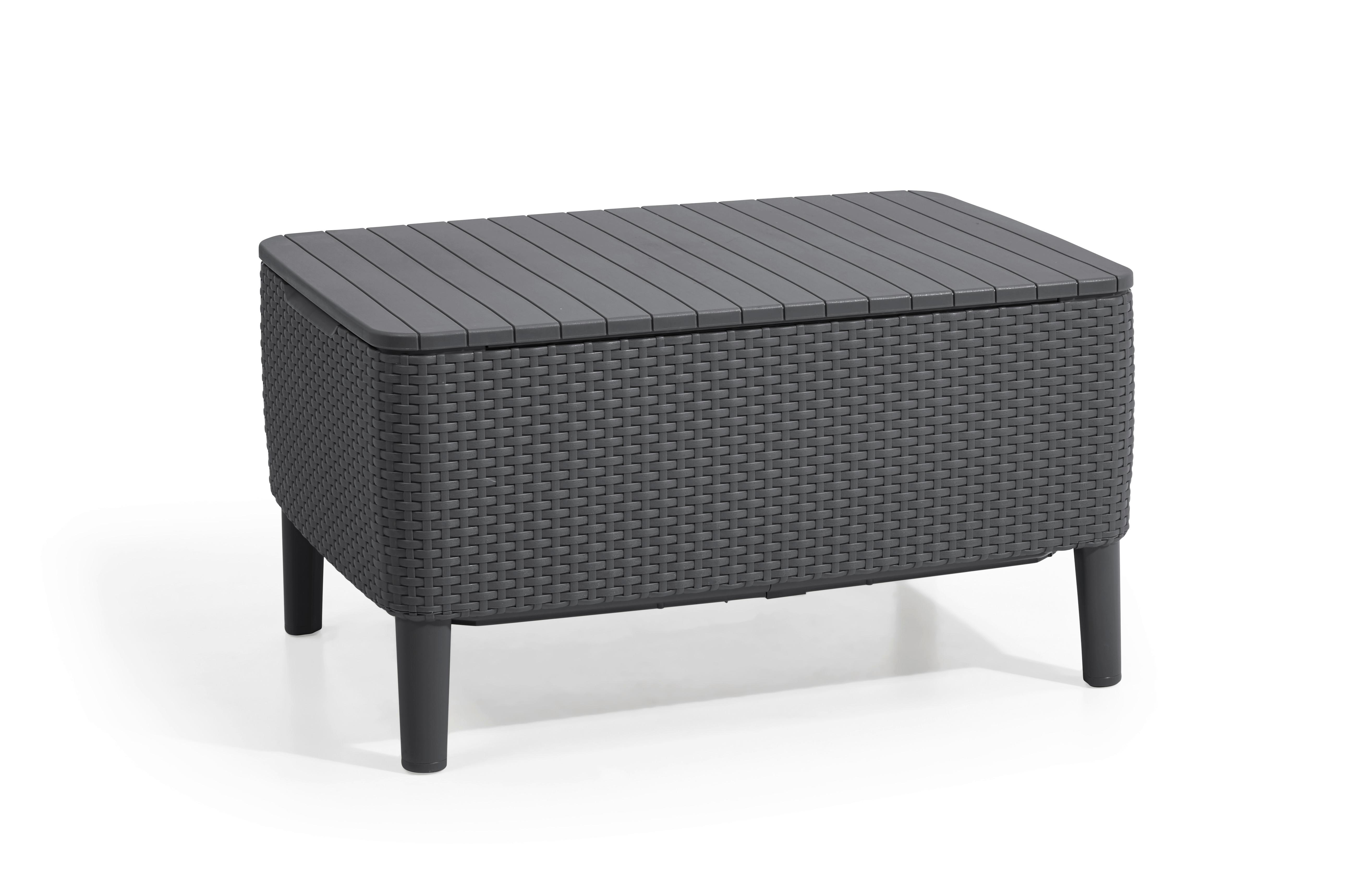 Kerti Asztal Salemo - sötétszürke, műanyag (76/56/42cm)