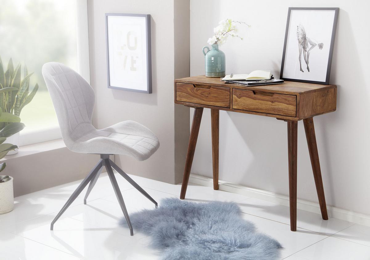 Konsolentisch, Sheesham Massiv B: 90 cm - Sheeshamfarben, MODERN, Holz (90/36/76cm) - MID.YOU