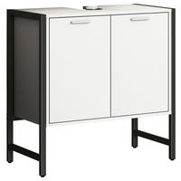 Waschbeckenunterschrank Edino - Schwarz/Weiß, MODERN, Holzwerkstoff/Metall (60/60/30cm) - MID.YOU