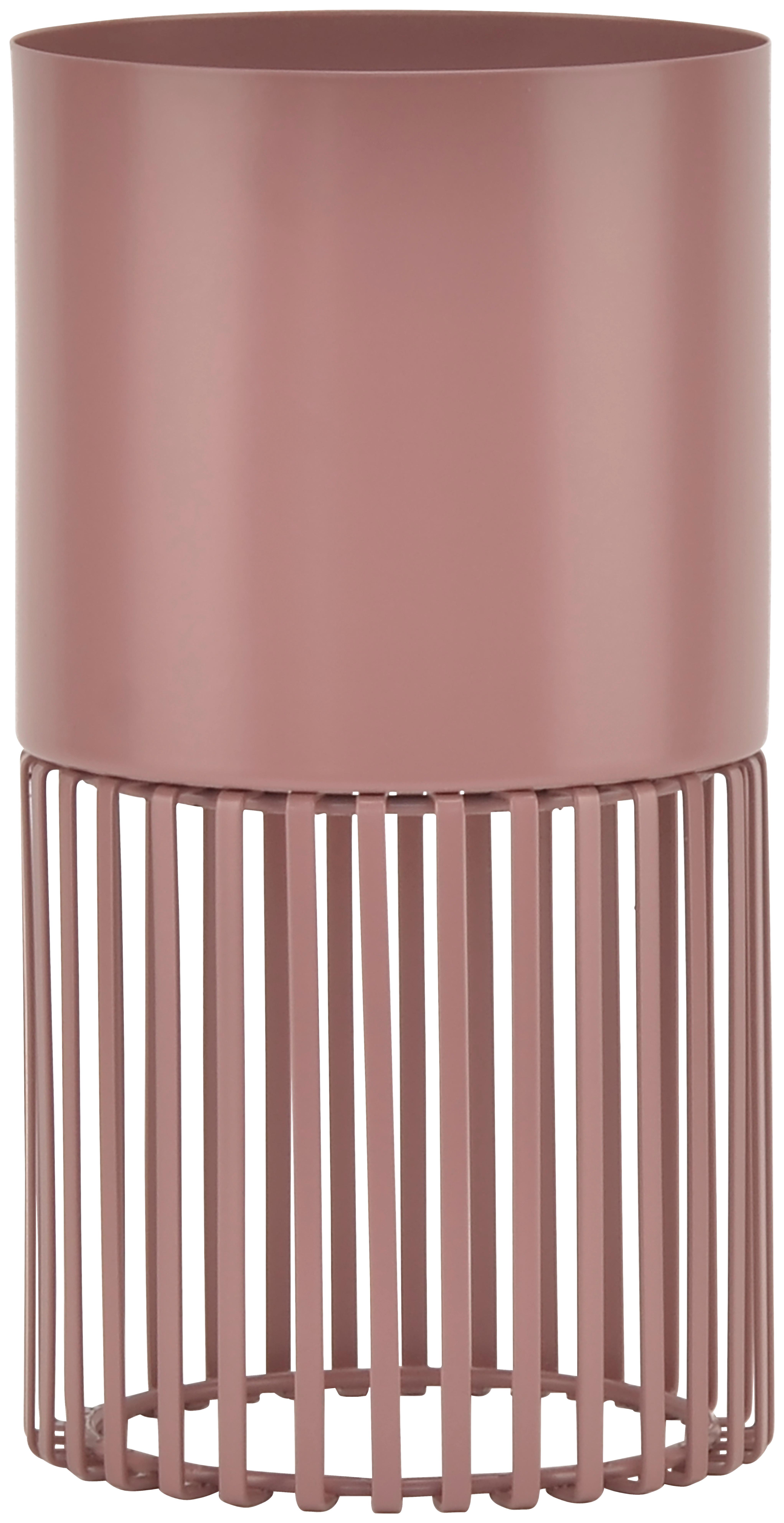 Květináč ELLA - starorůžová, kov (13/24cm) - Mömax