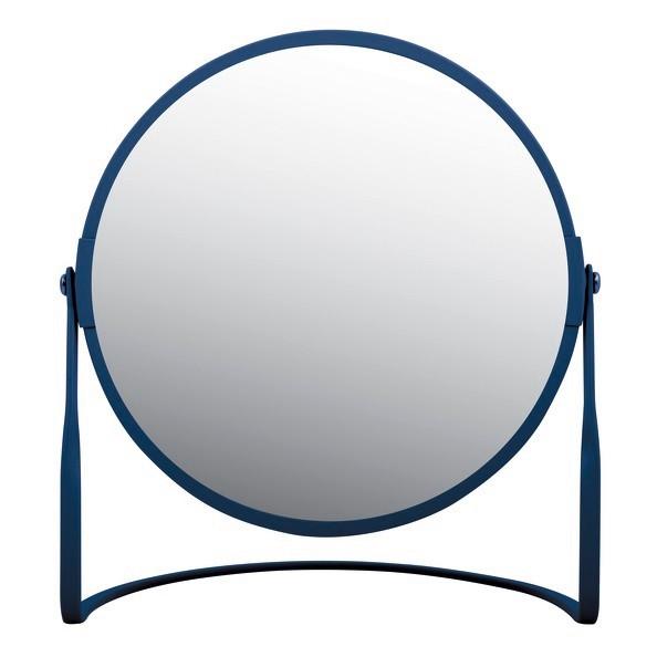 Standspiegel Akira Matt-Blue - Dunkelblau, Basics, Glas (18,4/10,5/20cm)