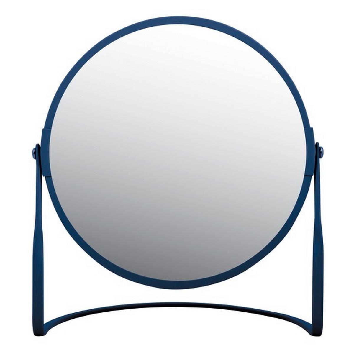 Standspiegel Akira Matt-Blue - Dunkelblau, Basics, Glas (18,4/10,5/20cm)