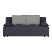 Rozkládací pohovka NELE, tmavě šedá / stříbrná - barvy stříbra/tmavě šedá, Design, kompozitní dřevo/textil (193/82/80cm) - P & B