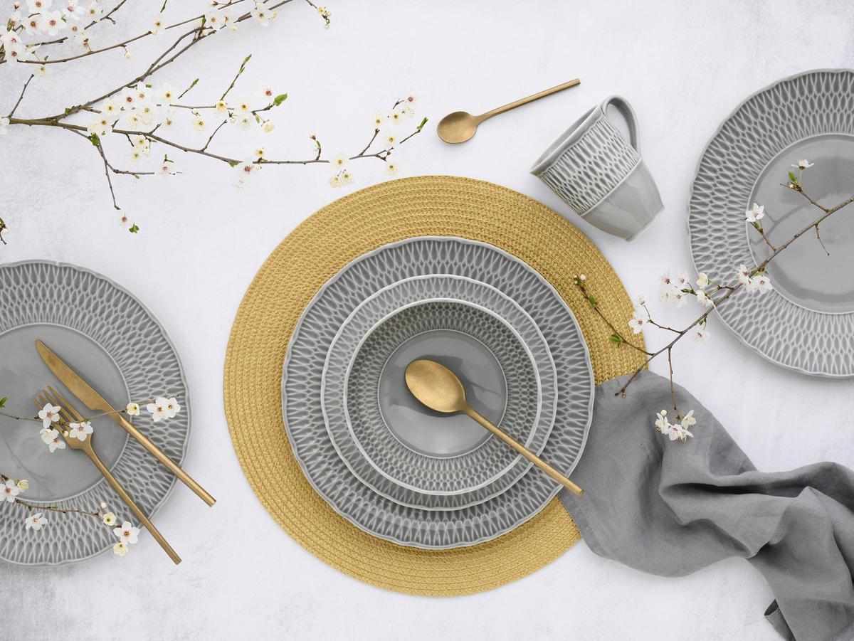 Kombiservice Sofia 16--Teilig., Hellgrau - Hellgrau, Design, Keramik - Creatable