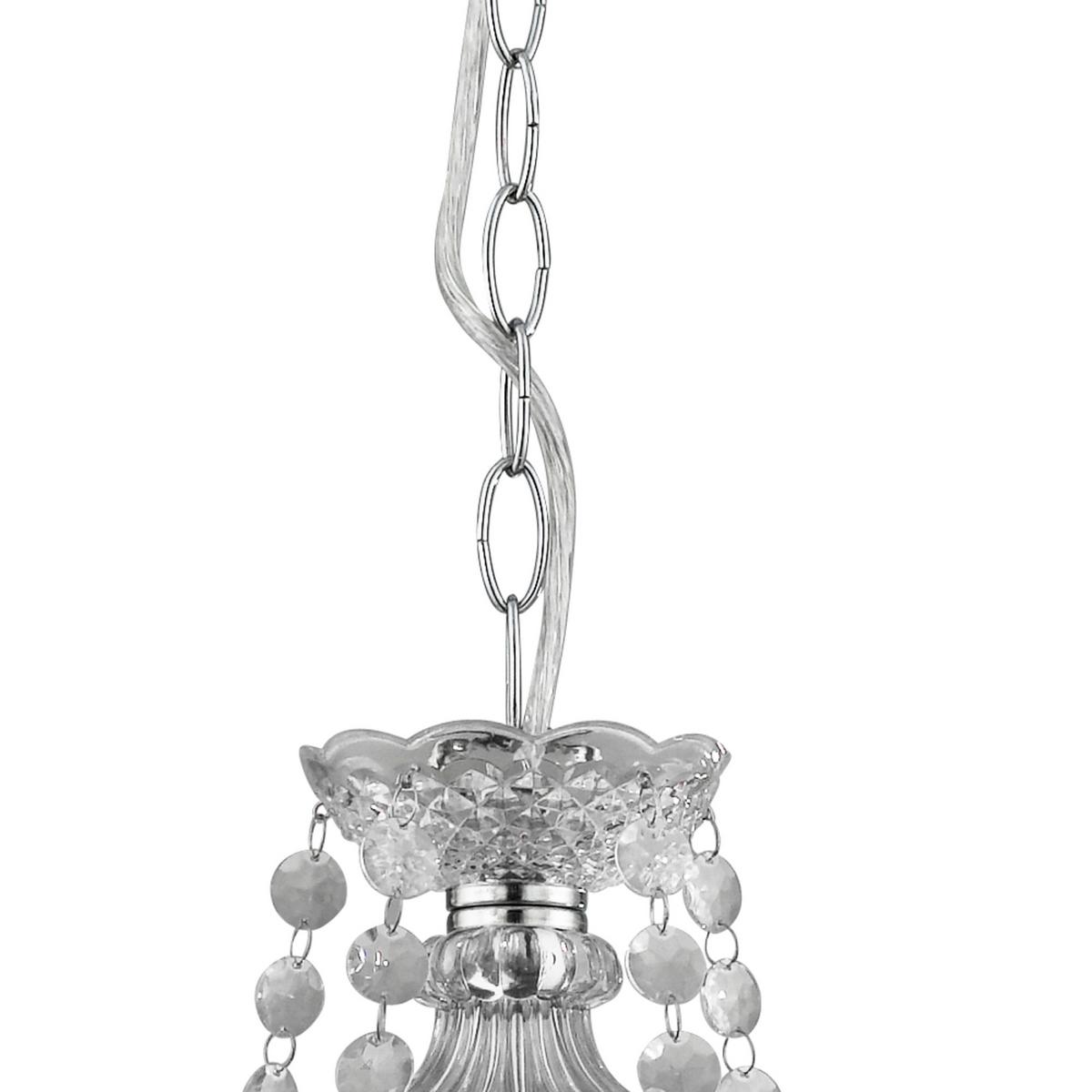 Kronleuchter Marie Therese 5-Flammig, Chromfarben - Chromfarben, KONVENTIONELL, Kunststoff/Metall (55/130cm)
