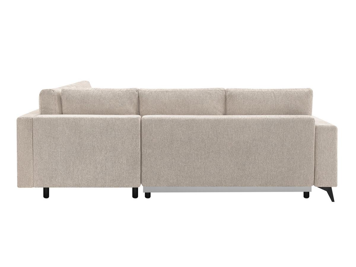 Ecksofa Texas Recr-Rechts Beige S: 259x203 cm - Beige/Schwarz, KONVENTIONELL, Holz (259/92/203cm)