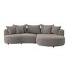 Rohová sedačka LEVI, pravá, cappuccino, se 7 polštáři - černá/cappuccino, Moderní, textil/plast (287/168cm)