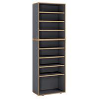 Schuhregal Salia Anthrazit/Honigeiche B: 60 cm - Honigeiche/Anthrazit, Design, Holzwerkstoff (60/183/33cm) - MID.YOU