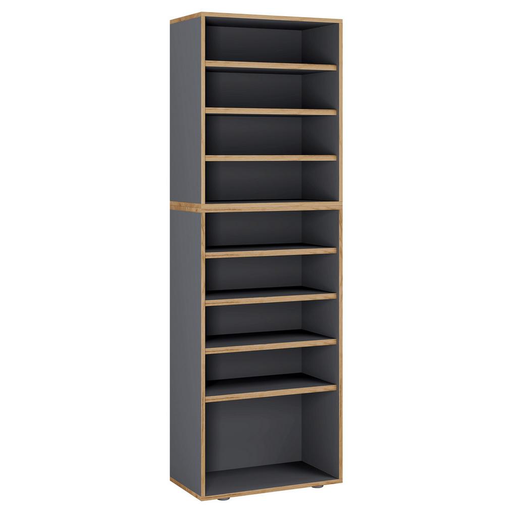 Schuhregal Salia Anthrazit/Honigeiche B: 60 cm
