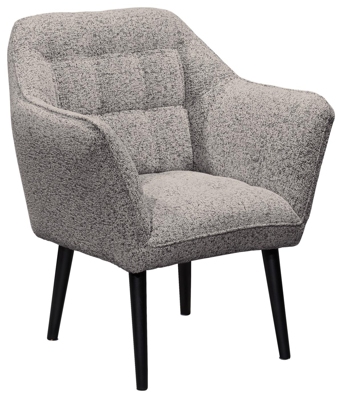 Sessel Lynn Grau B: 84 cm - Schwarz/Grau, KONVENTIONELL, Textil (84/87/70cm) - MID.YOU